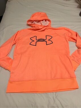 Under Armour Women's Neon Coral Pullover Hoodie size M/D
